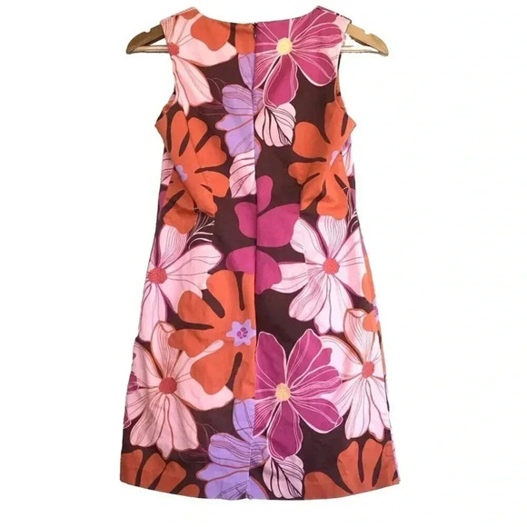 Vintage Floral Sheath Dress a la Lilly Pulitzer Sleeveless Festive Retro - Picture 2 of 13